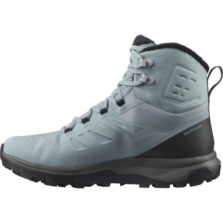 Light Blue Salomon Outblast Thinsulate Climasalomon Waterproof Women's Winter Boots | PH 57396W